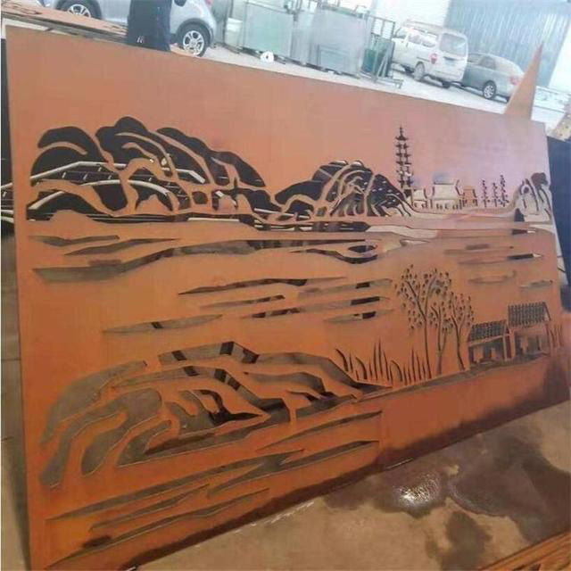 宝山耐候钢屏风